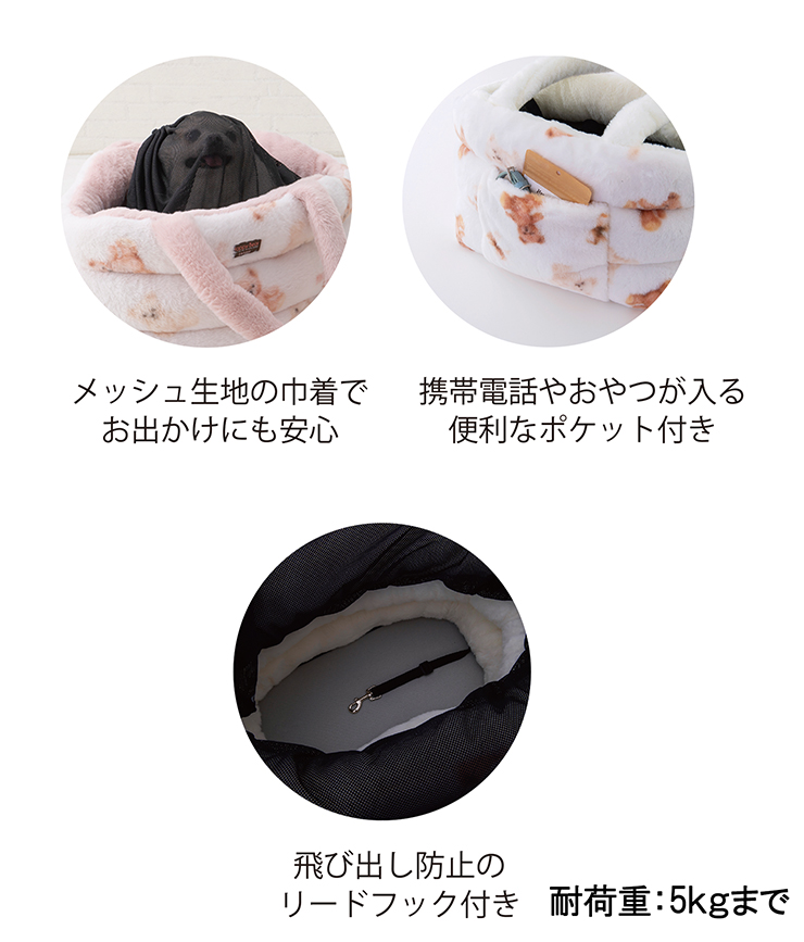 Happy Bear �L�����[�o�b�O �y�b�g�L�����[ 64�~24�~30cm