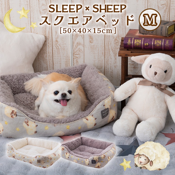 SLEEP�~SHEEP �X�N�G�A�x�b�hM �y�b�g�x�b�h 50�~40�~15cm